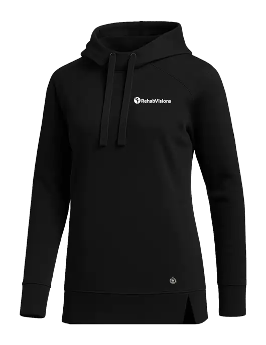 OGIO Black Womens Luuma Pullover Fleece Hoodie w/RehabVisions POST Logo