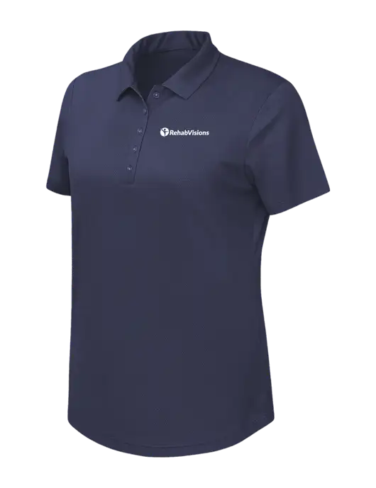 Callaway Womens Birdseye Navy Polo w/RehabVisions POST Logo