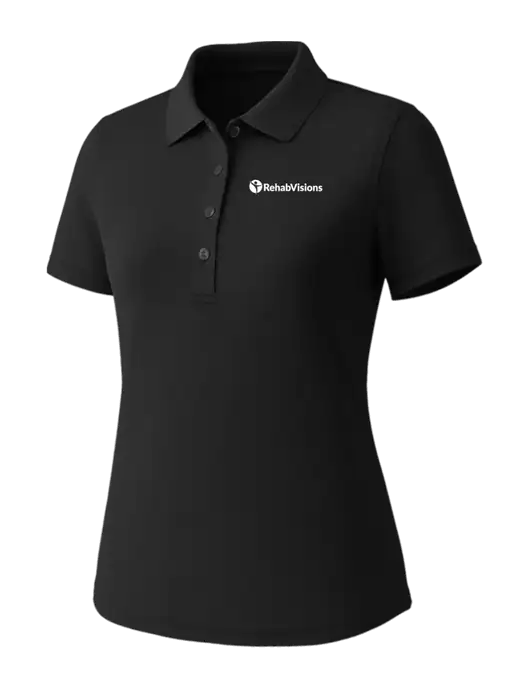 Callaway Womens Core Black Performance Polo w/RehabVisions POST Logo