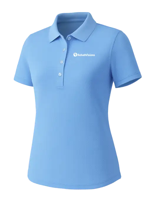 Callaway Womens Core Light Blue Performance Polo w/RehabVisions POST Logo