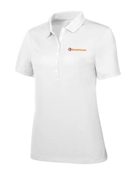 Callaway Womens Ottoman Bright White Polo w/RehabVisions POST Logo