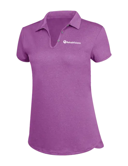 Womens Very Light Purple Trace Heather Polo w/RehabVisions POST Logo