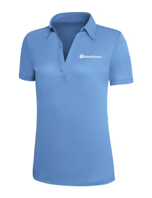 Carolina Blue Silk Touch Womens Performance Polo w/RehabVisions POST Logo