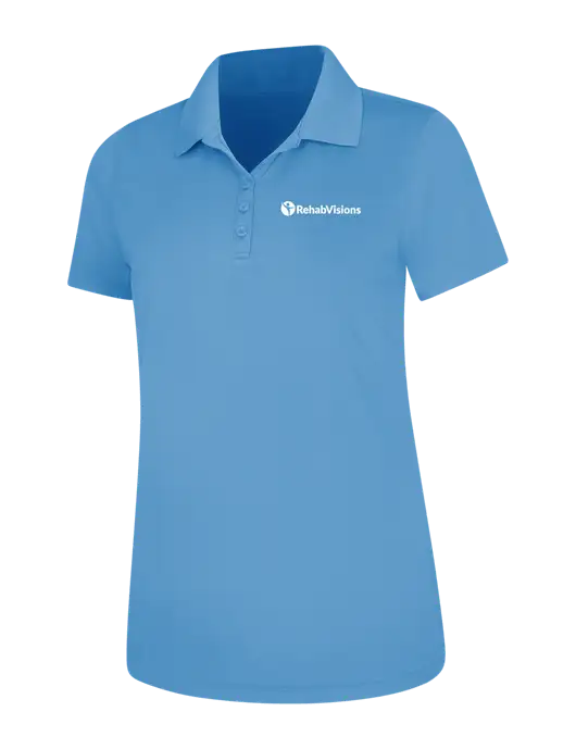 Carolina Blue Womens Dry Zone UV Mesh Polo w/RehabVisions POST Logo