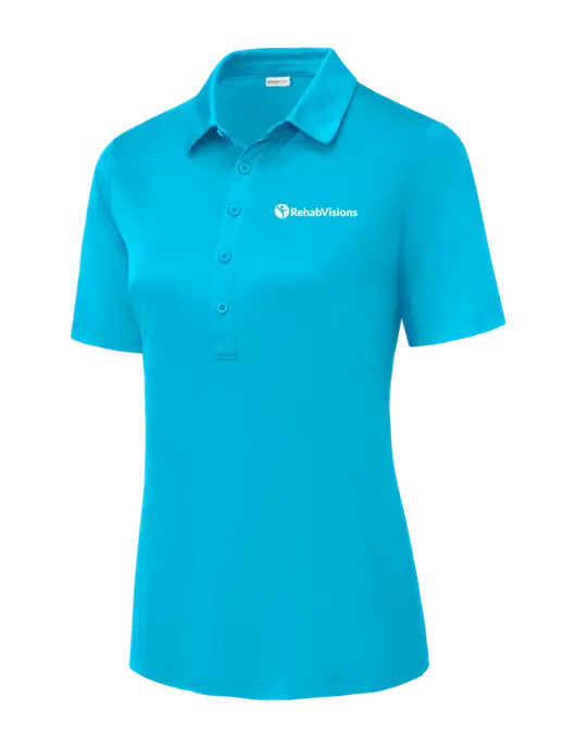 Sapphire Womens Posi-UV Pro Polo w/RehabVisions POST Logo