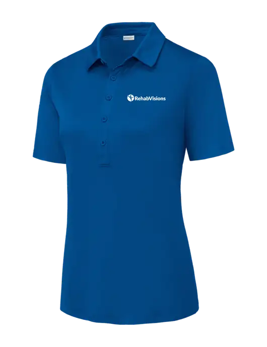 True Royal Womens Posi-UV Pro Polo w/RehabVisions POST Logo
