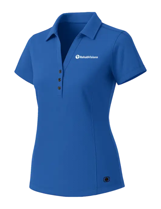 OGIO Womens Royal Blue ONYX Polo w/RehabVisions POST Logo