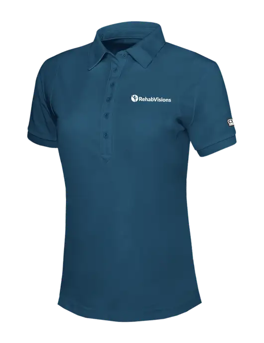 OGIO Womens Light Navy Jewel Polo w/RehabVisions POST Logo