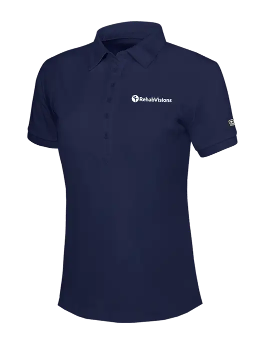 OGIO Womens Navy Jewel Polo w/RehabVisions POST Logo