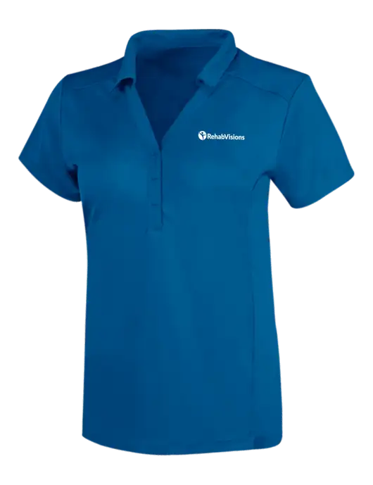 OGIO Royal Blue Womens Framework Polo w/RehabVisions POST Logo