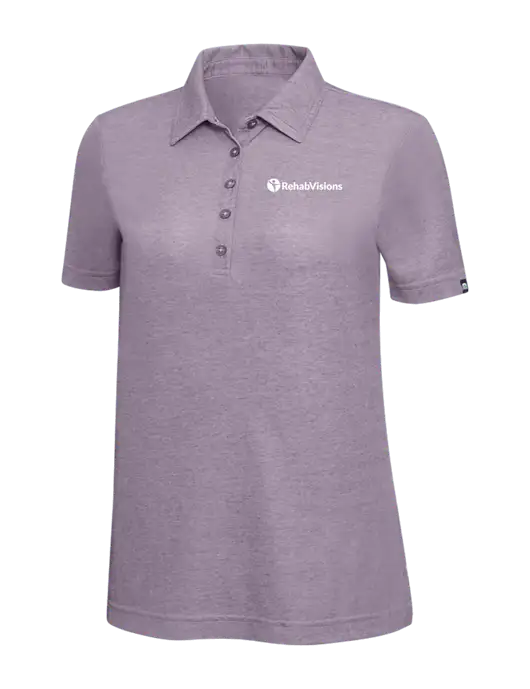 TravisMathew Light Purple Heather Womens Oceanside Polo w/RehabVisions POST Logo