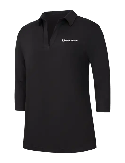 Womens Black Luxe Knit Tunic w/RehabVisions POST Logo