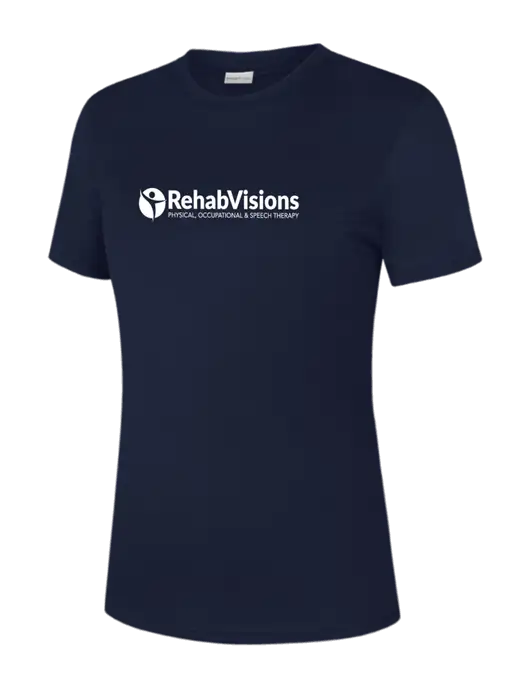 Womens Navy PosiCharge Competitor Tee w/RehabVisions POST Logo