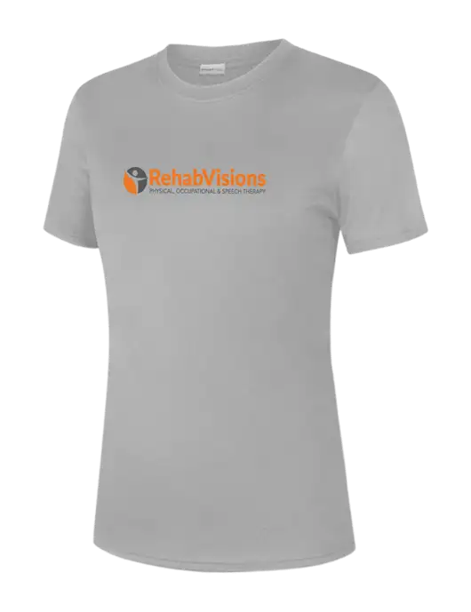  Womens Light Grey PosiCharge Competitor Tee w/RehabVisions POST Logo