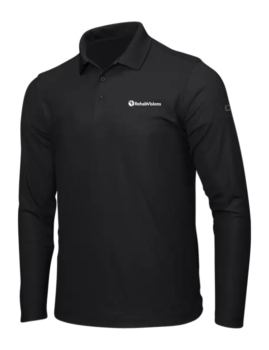 OGIO Blacktop Caliber 2.0 Long Sleeve Polo w/RehabVisions POST Logo