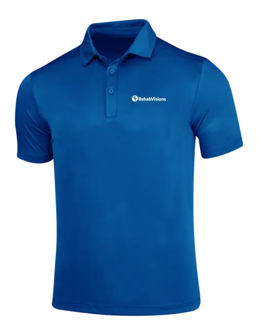 True Royal Posi-UV Pro Polo w/RehabVisions POST Logo