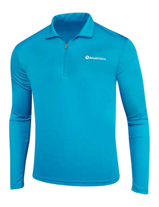 Sapphire Blue PosiCharge Competitor 1/4 Zip Pullover w/RehabVisions POST Logo