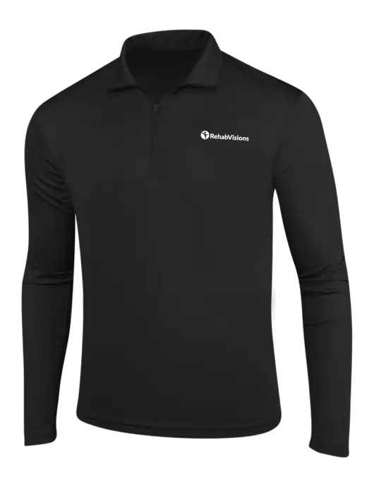 Black PosiCharge Competitor 1/4 Zip Pullover w/RehabVisions POST Logo