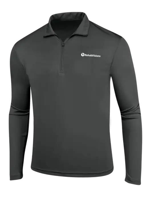 Dark Grey PosiCharge Competitor 1/4 Zip Pullover w/RehabVisions POST Logo