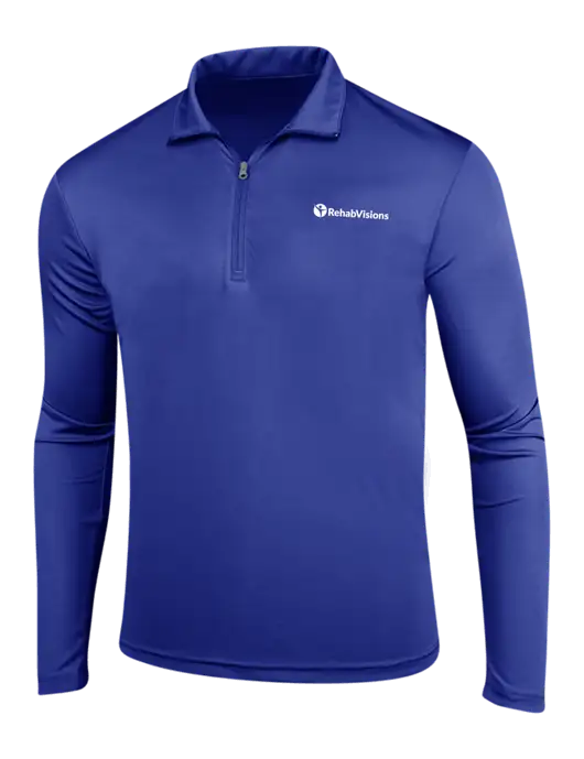Dark Royal PosiCharge Competitor 1/4 Zip Pullover w/RehabVisions POST Logo