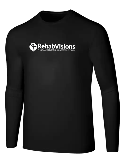 Seriously Soft Black Long Sleeve T-Shirt w/RehabVisions POST Logo