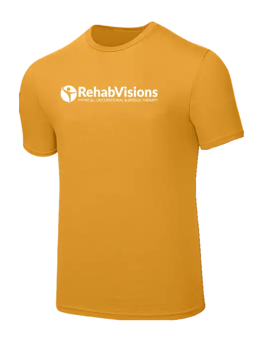 Seriously Soft Yellow Gold T-Shirt w/RehabVisions POST Logo
