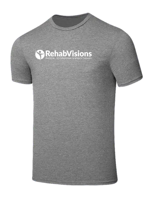 Seriously Soft Grey Frost T-Shirt w/RehabVisions POST Logo