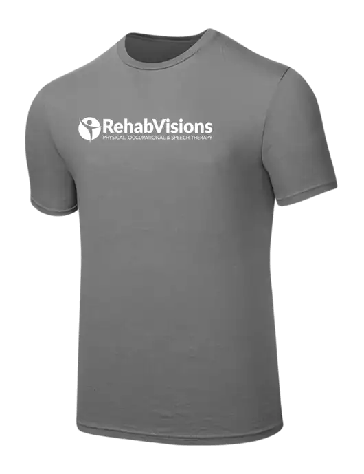 Seriously Soft Medium Grey T-Shirt w/RehabVisions POST Logo