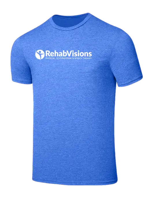 Seriously Soft Heathered Royal T-Shirt w/RehabVisions POST Logo