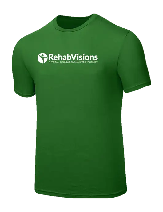 Seriously Soft Kelly Green T-Shirt w/RehabVisions POST Logo