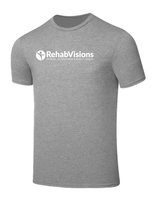 Seriously Soft Light Heather Grey T-Shirt w/RehabVisions POST Logo