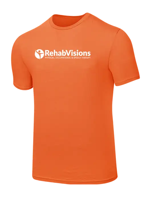 Seriously Soft Orange T-Shirt w/RehabVisions POST Logo